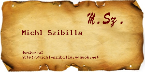 Michl Szibilla névjegykártya